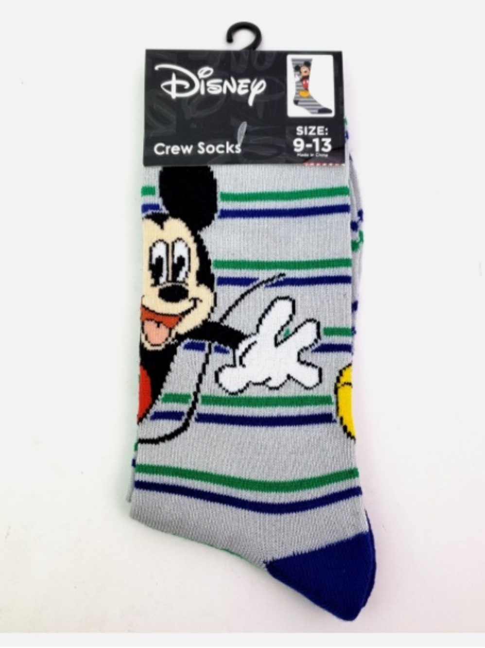 New Disney Mickey Mouse Adult 9-13 Graphic Novelty Crew Socks 1 Pr